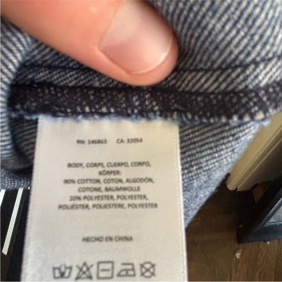 Denim button long sleeve mini dress - Picture 6 of 6